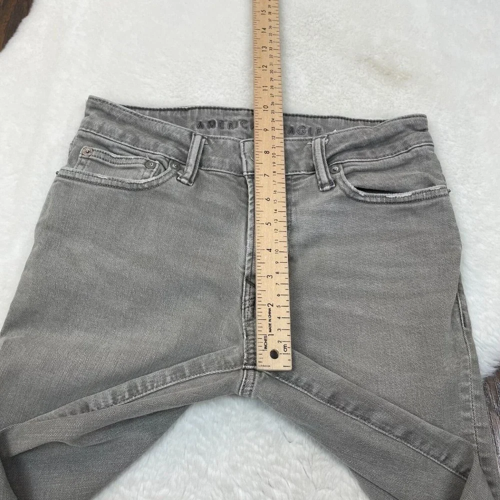 American Eagle Jeans 26x28‎ Slim Leg Gray Stretch Men's